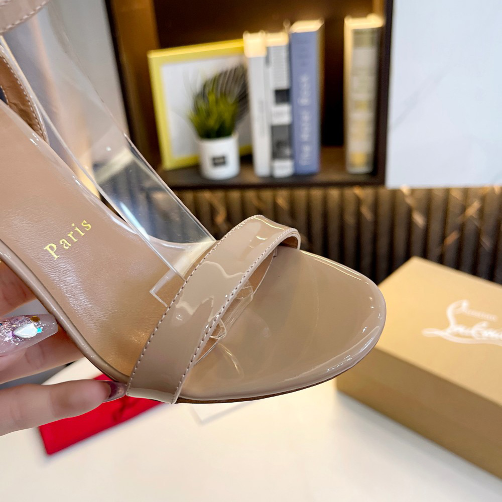 Christian Louboutin Lipqueen 105 Patent Leather Sandals - DopestKickz