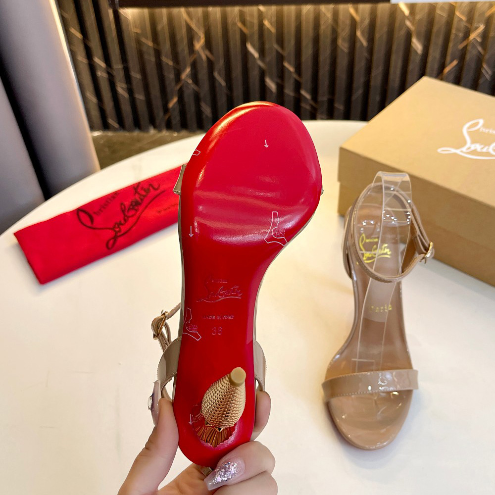 Christian Louboutin Lipqueen 105 Patent Leather Sandals - DopestKickz