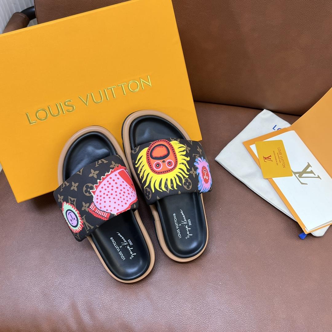 Louis Vuitton LV x YK Pool Pillow Flat Comfort Mule   1ABD8T - DopestKickz
