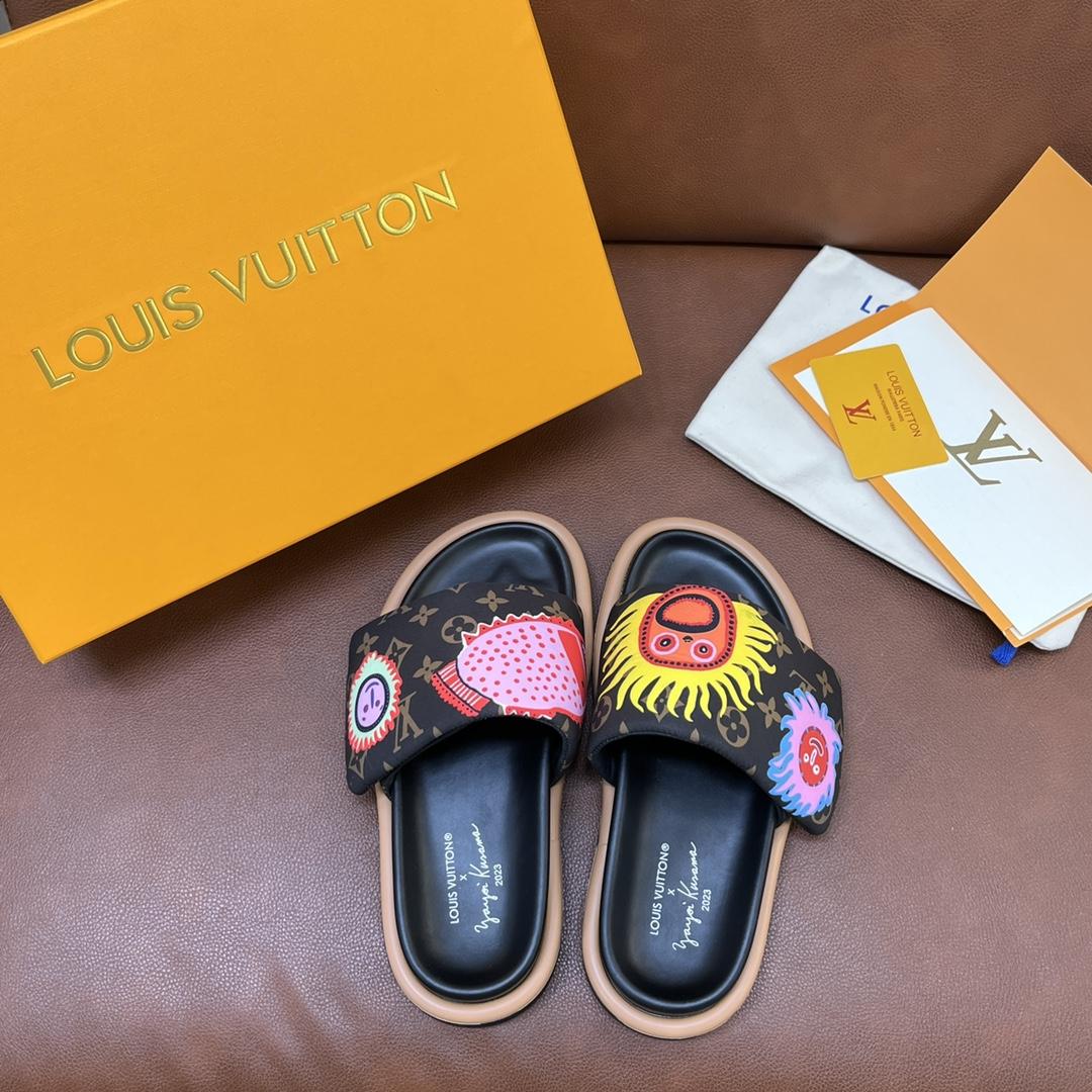 Louis Vuitton LV x YK Pool Pillow Flat Comfort Mule   1ABD8T - DopestKickz