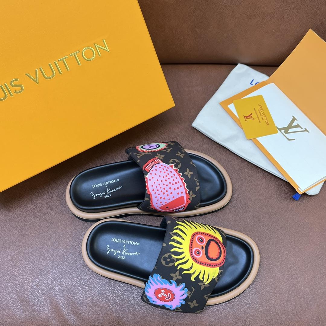 Louis Vuitton LV x YK Pool Pillow Flat Comfort Mule   1ABD8T - DopestKickz