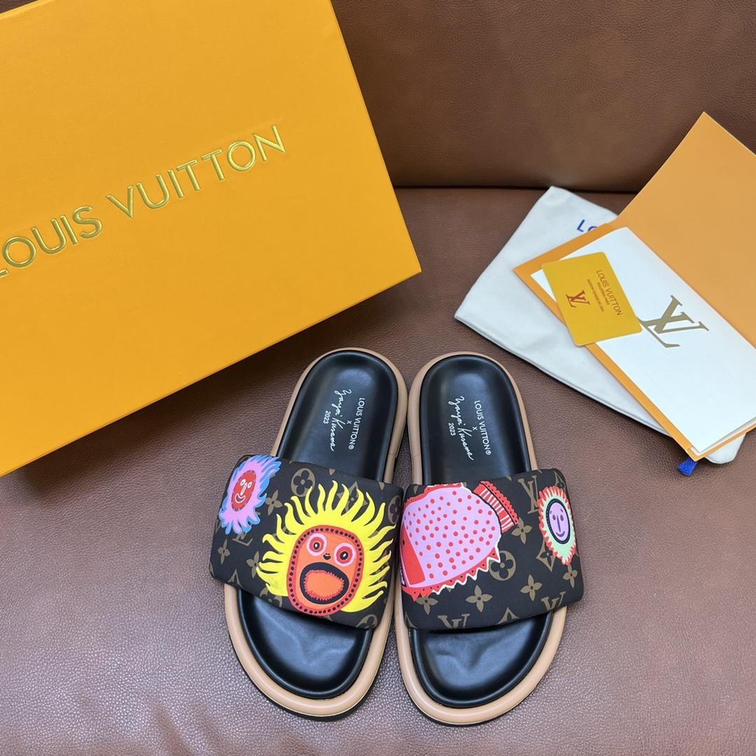 Louis Vuitton LV x YK Pool Pillow Flat Comfort Mule   1ABD8T - DopestKickz