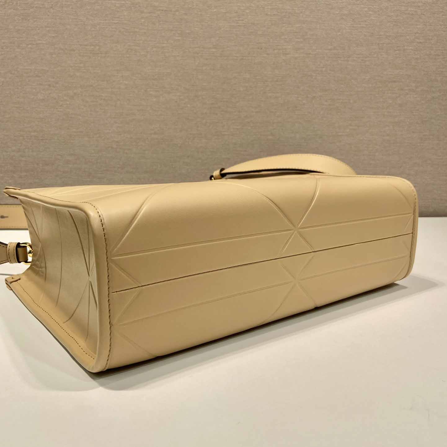 Prada Small Leather Prada Symbole Bag With Topstitching - DopestKickz