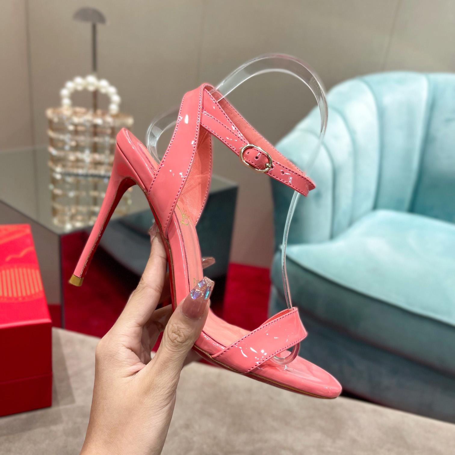 Christian Louboutin Loubigirl 100mm Patent Leather Heels - DopestKickz