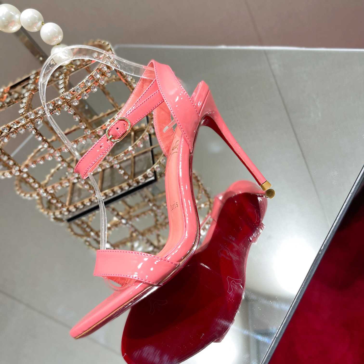 Christian Louboutin Loubigirl 100mm Patent Leather Heels - DopestKickz