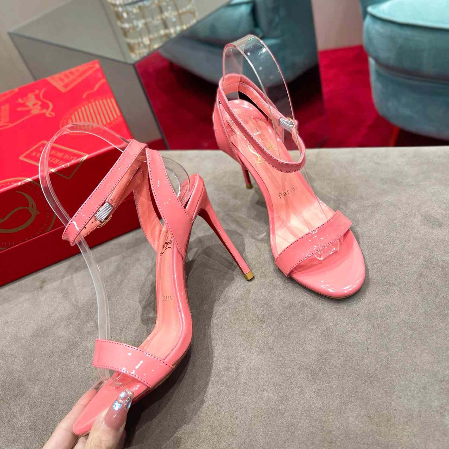 Christian Louboutin Loubigirl 100mm Patent Leather Heels - DopestKickz