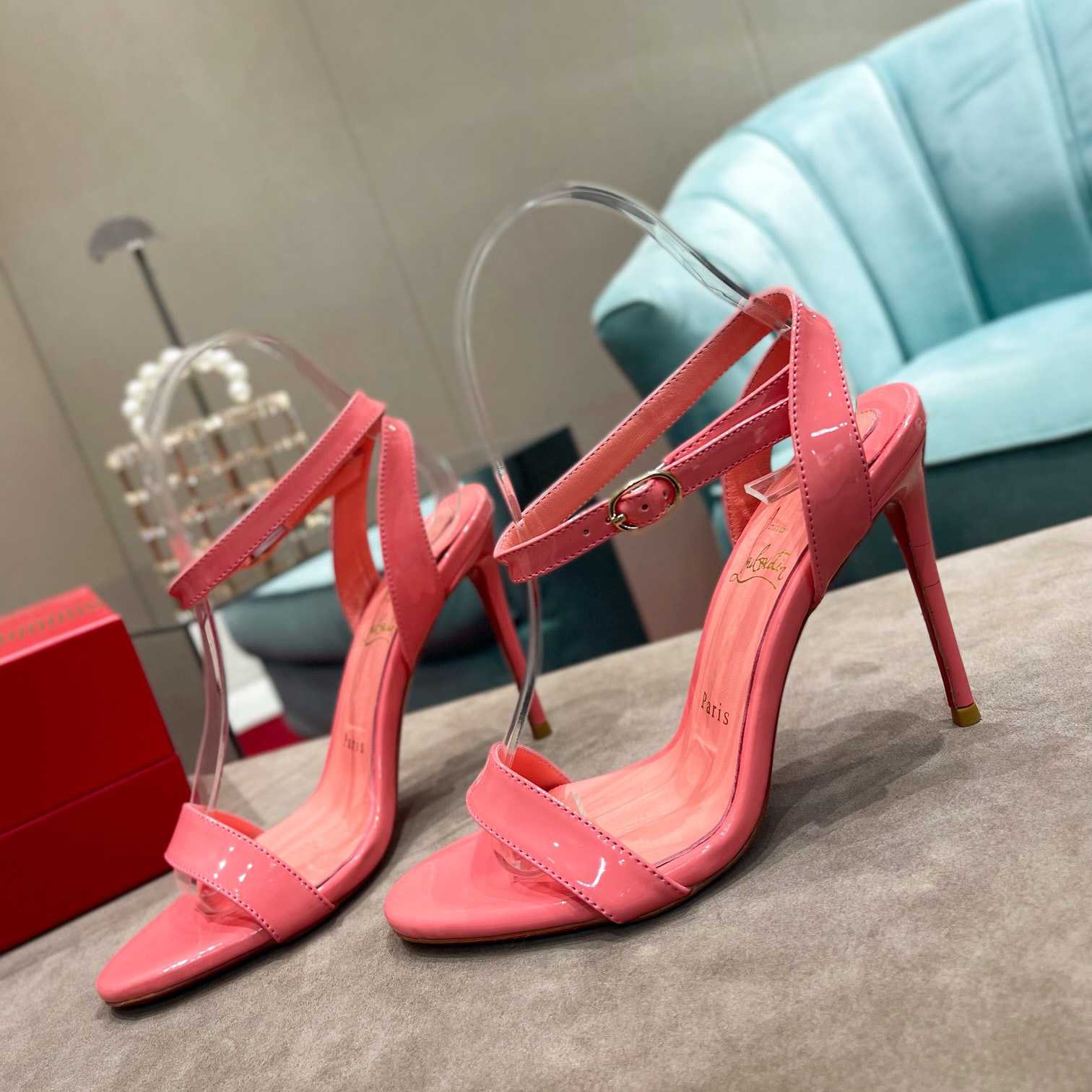 Christian Louboutin Loubigirl 100mm Patent Leather Heels - DopestKickz