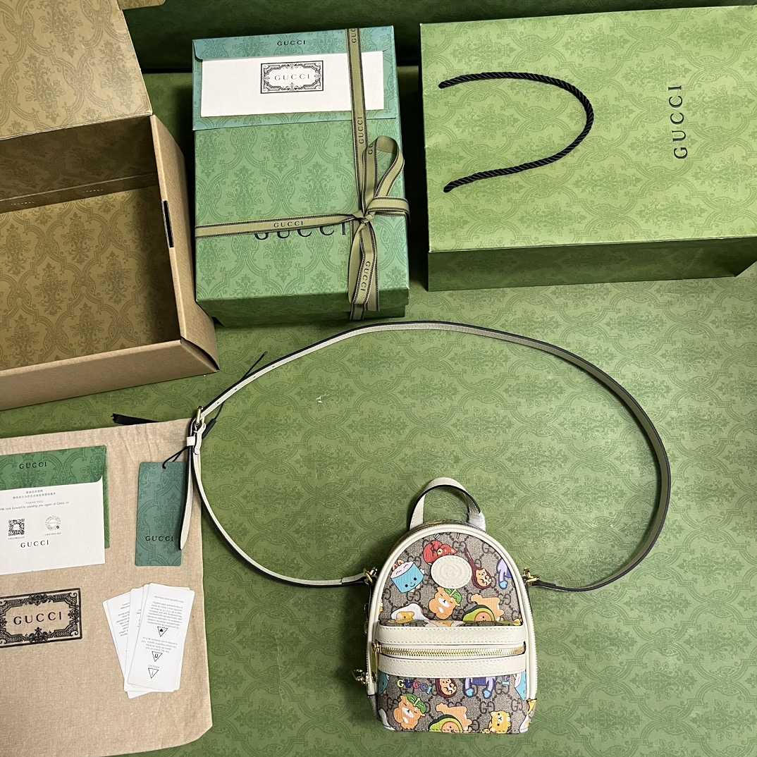  Gucci Animal Print Multi-Function Bag(15-19-8cm) - DopestKickz