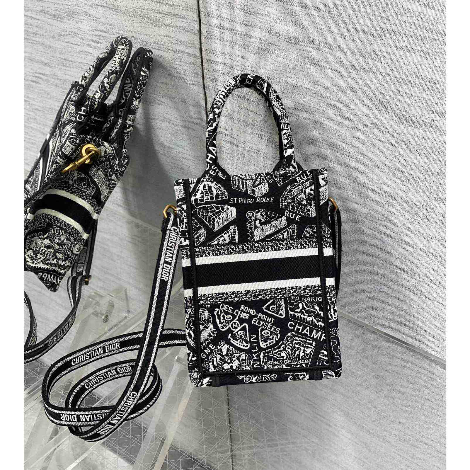 Dior Mini Dior Book Tote Phone Bag - DopestKickz