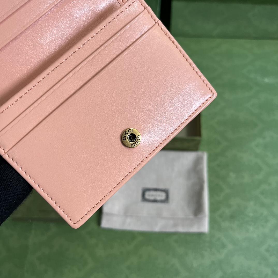 Gucci GG Marmont Matelassé Card Case Wallet - DopestKickz