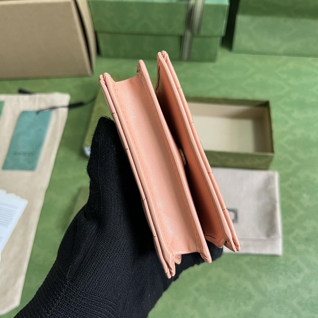 Gucci GG Marmont Matelassé Card Case Wallet - DopestKickz