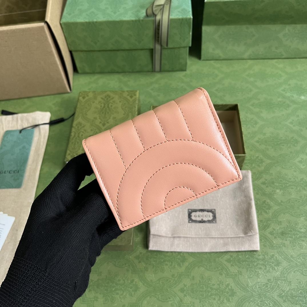 Gucci GG Marmont Matelassé Card Case Wallet - DopestKickz