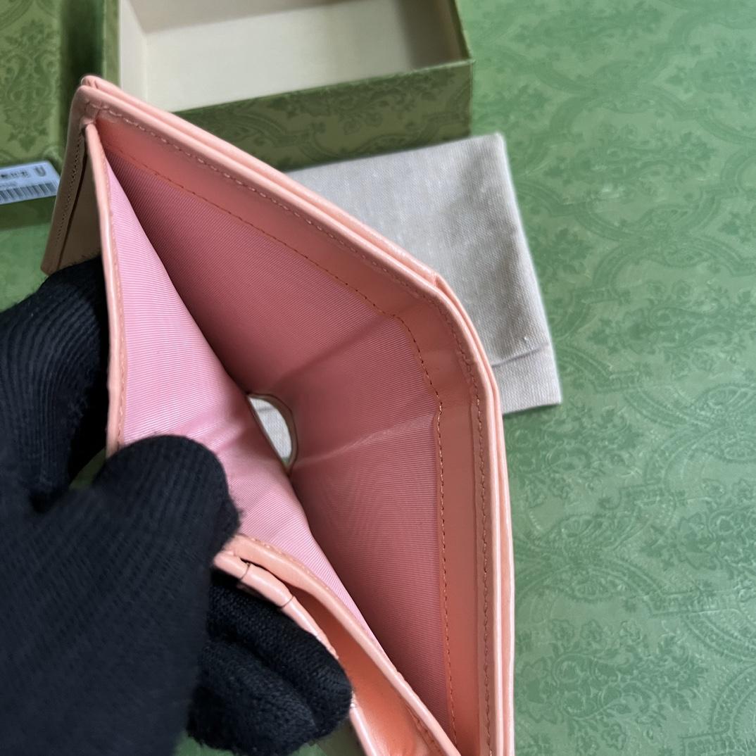 Gucci GG Marmont Matelassé Card Case Wallet - DopestKickz