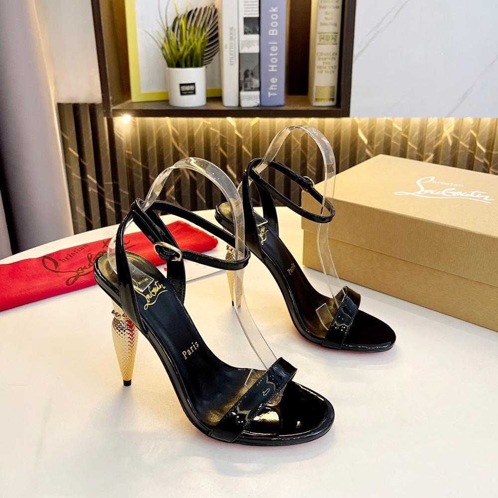 Christian Louboutin Lipqueen 105 Patent Leather Sandals - DopestKickz