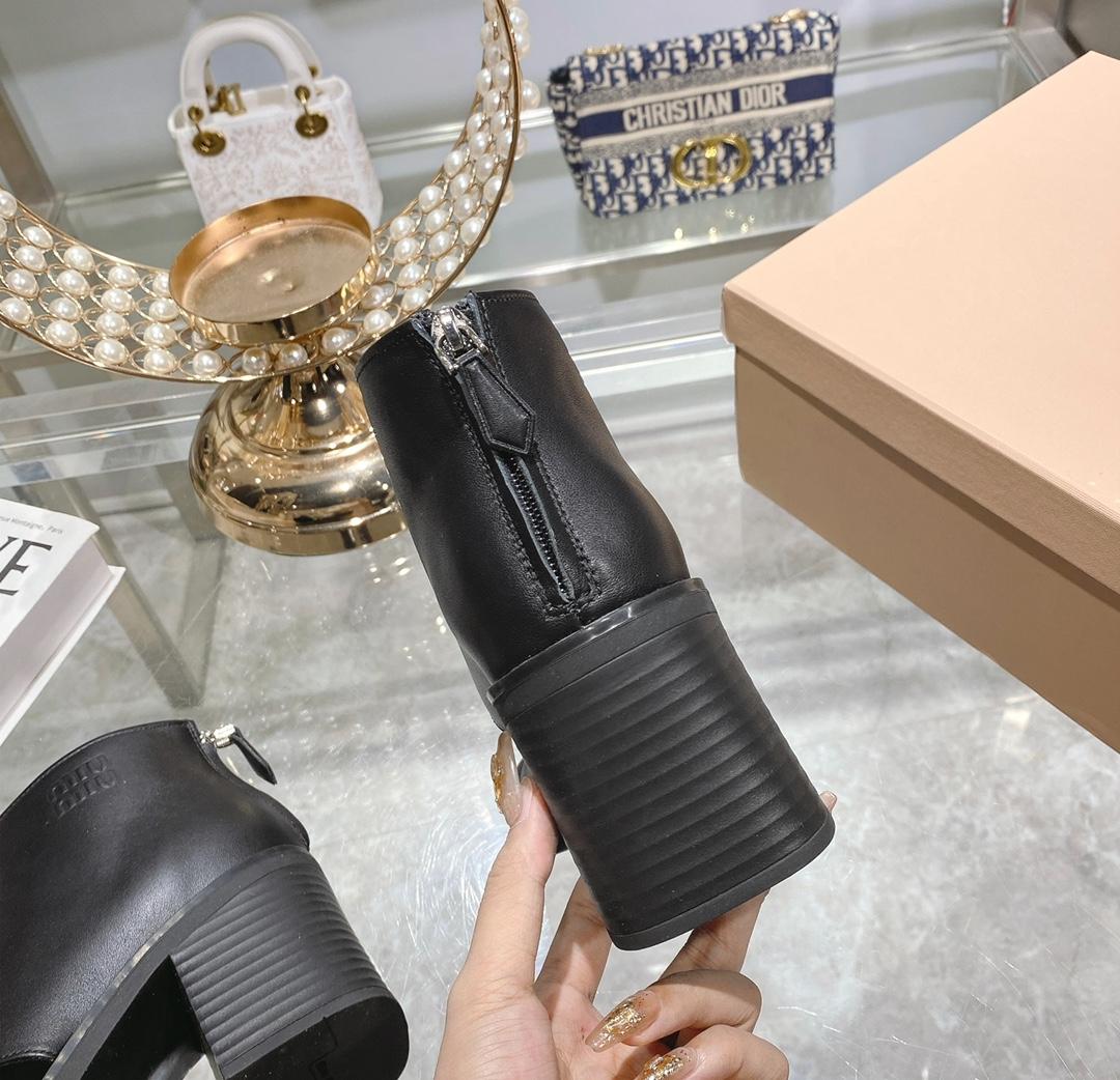 Miu Miu Leather Thong Booties - DopestKickz