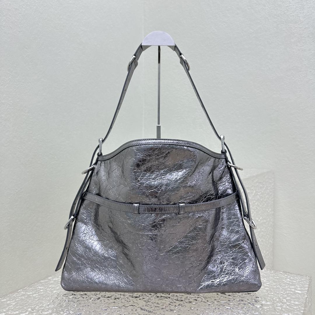 Givenchy Medium Voyou Bag In Laminated Leather(32-37-6.5cm) - DopestKickz