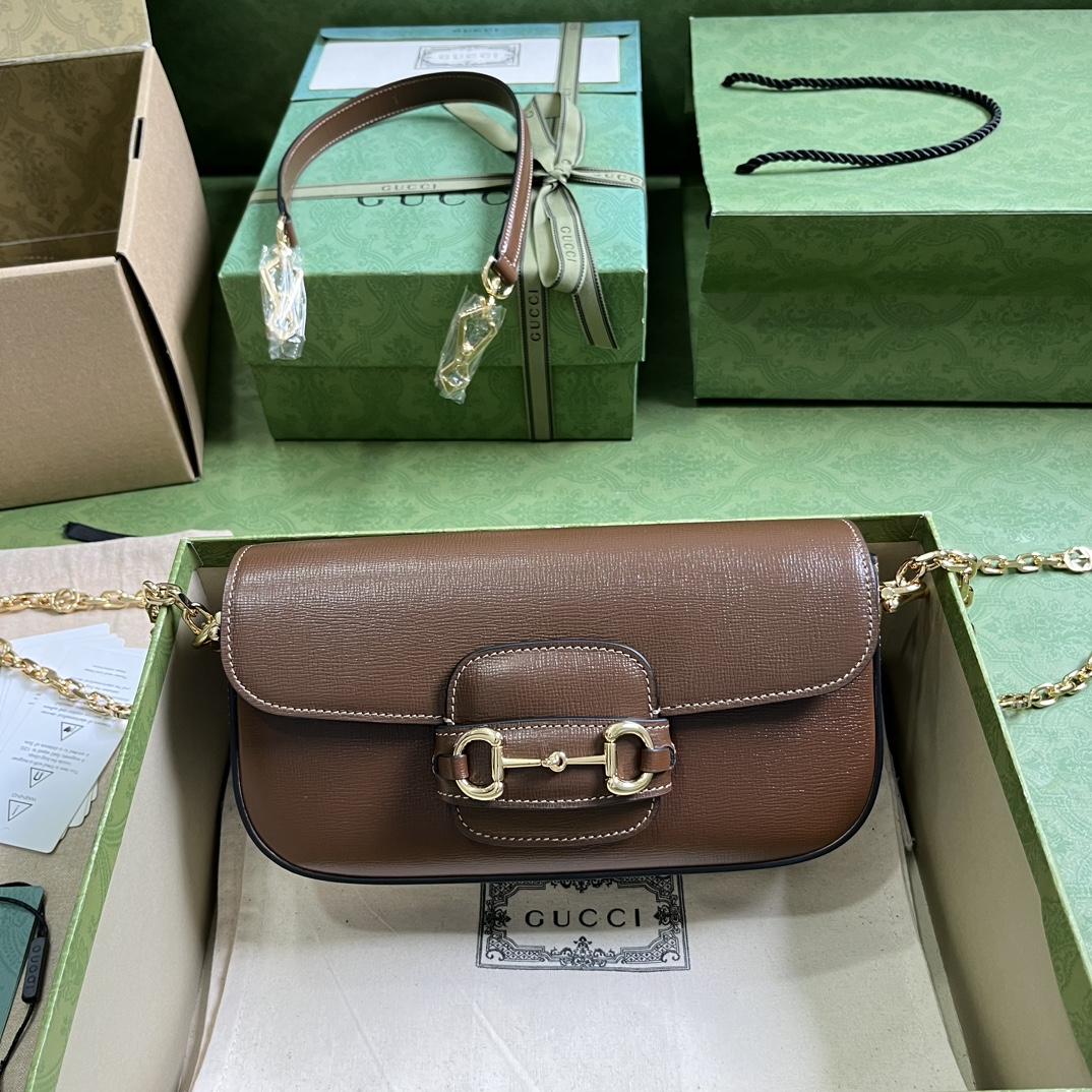 Gucci Horsebit 1955 Small Shoulder Bag(24-13-5cm)   - DopestKickz
