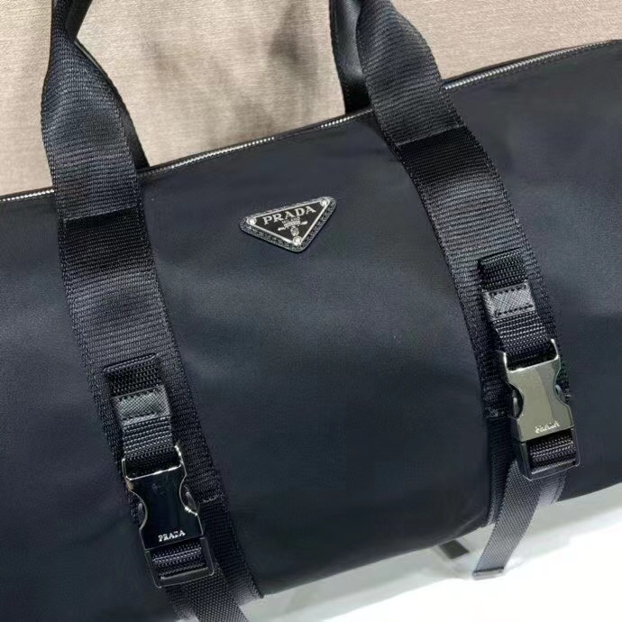 Prada  Nylon And Saffiano Leather Duffle Bag - DopestKickz