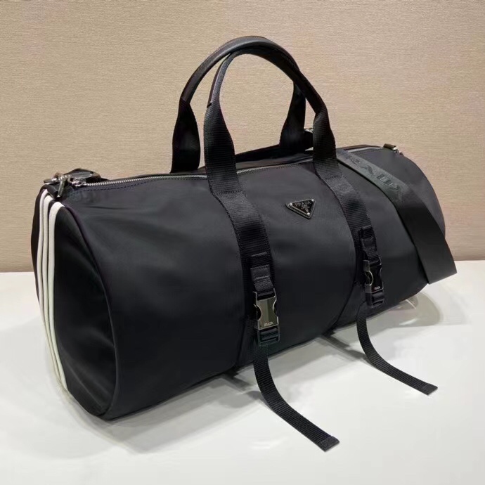 Prada  Nylon And Saffiano Leather Duffle Bag - DopestKickz