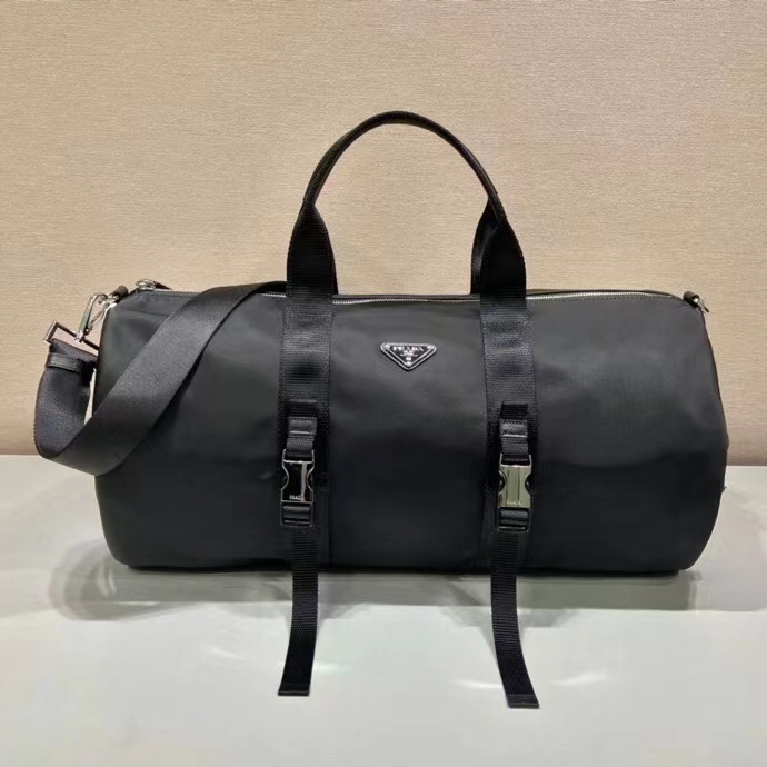 Prada  Nylon And Saffiano Leather Duffle Bag - DopestKickz