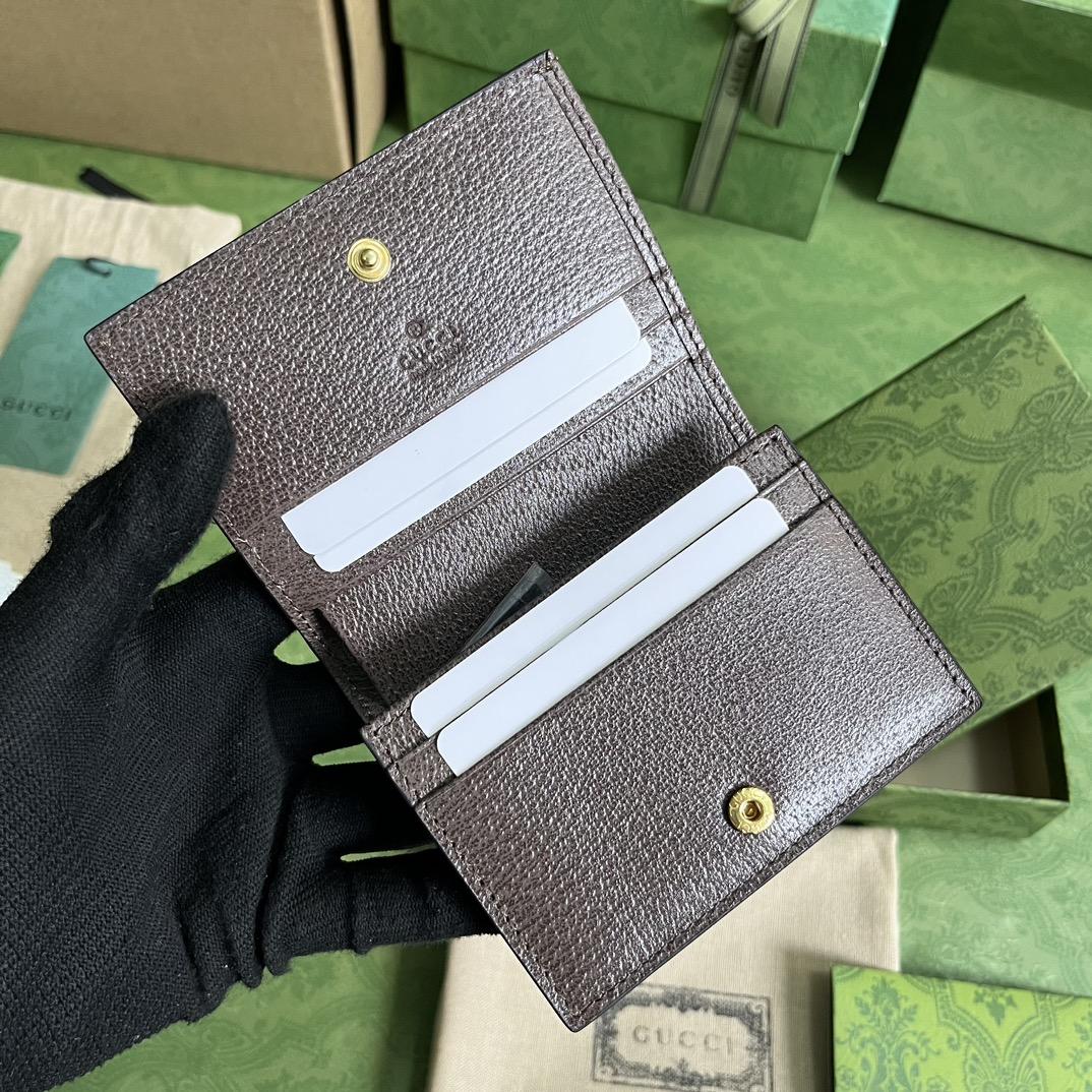 Gucci Card Case Wallet With Double G Strawberry - DopestKickz