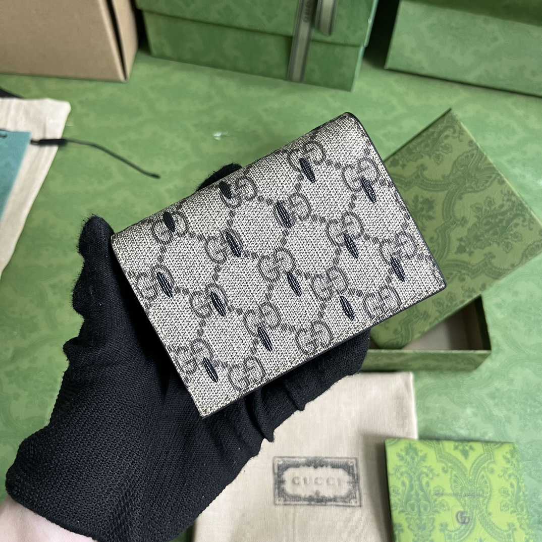 Gucci Card Case Wallet With Double G Strawberry - DopestKickz