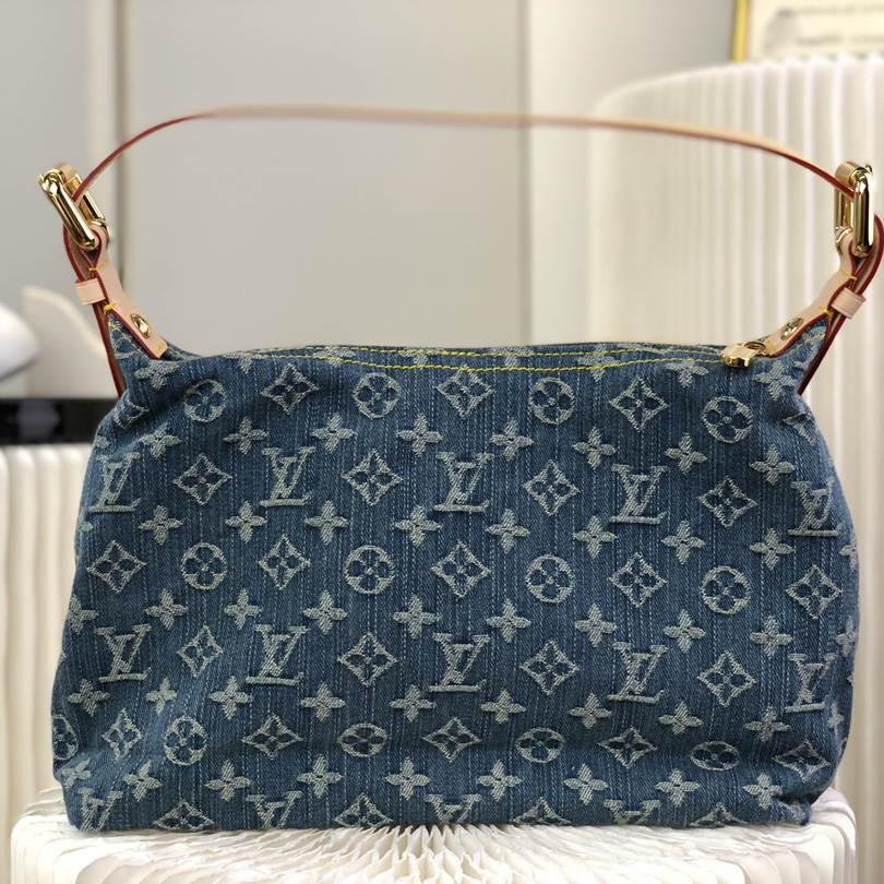 Louis VuittonVanity Monogram Denim Baggy PM Shoulder Bag (30×10×19cm)   M44464 - DopestKickz