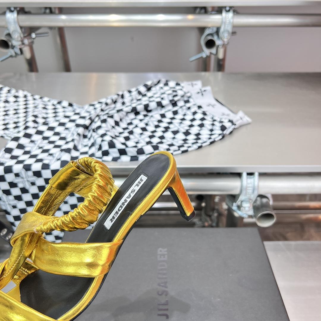 JIl Sander High-Heeled Leather Sandals  - DopestKickz