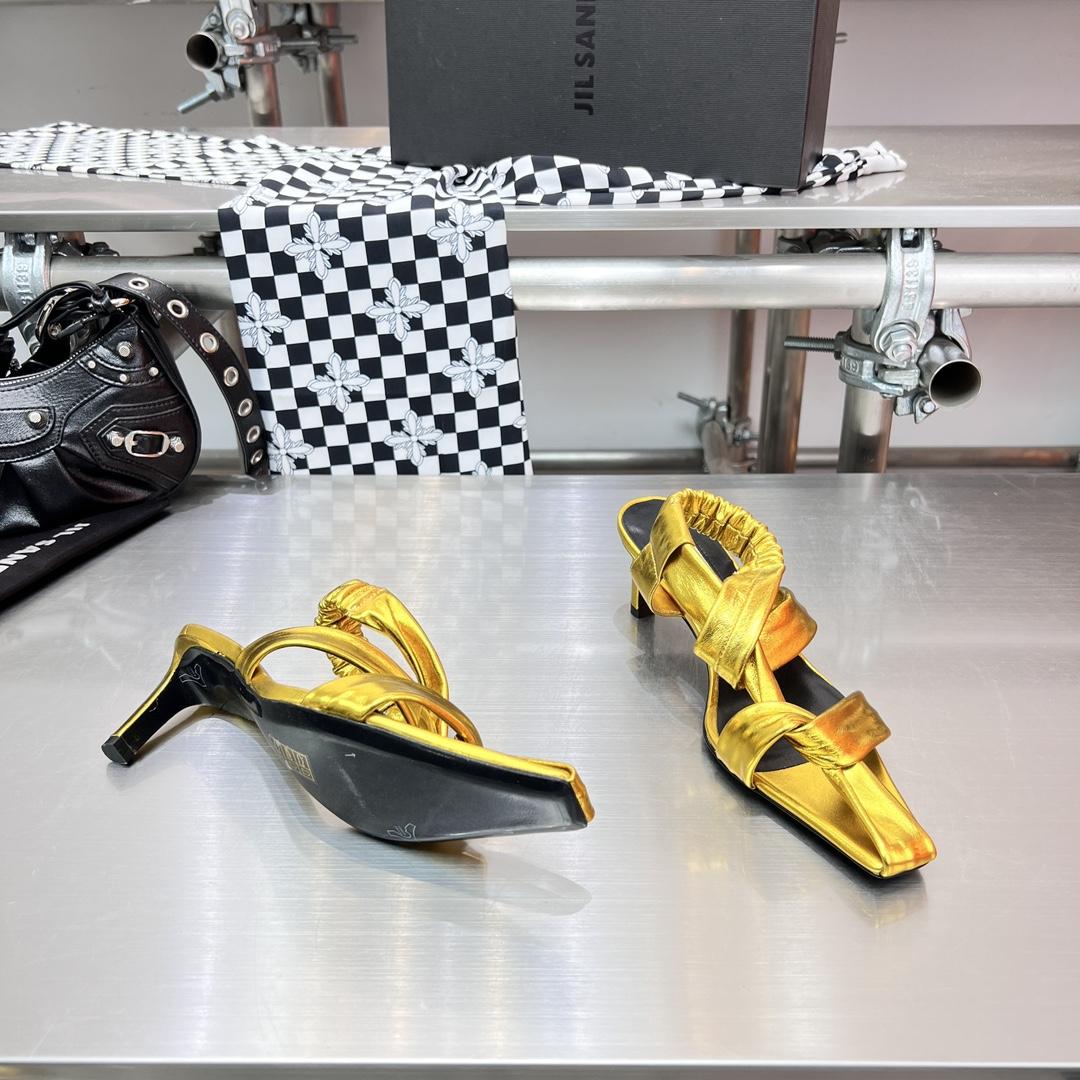 JIl Sander High-Heeled Leather Sandals  - DopestKickz