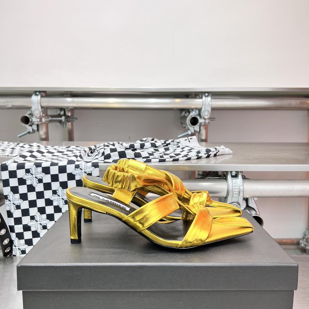 JIl Sander High-Heeled Leather Sandals  - DopestKickz