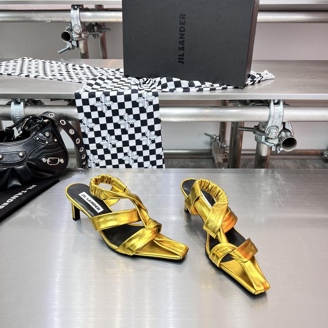 JIl Sander High-Heeled Leather Sandals  - DopestKickz