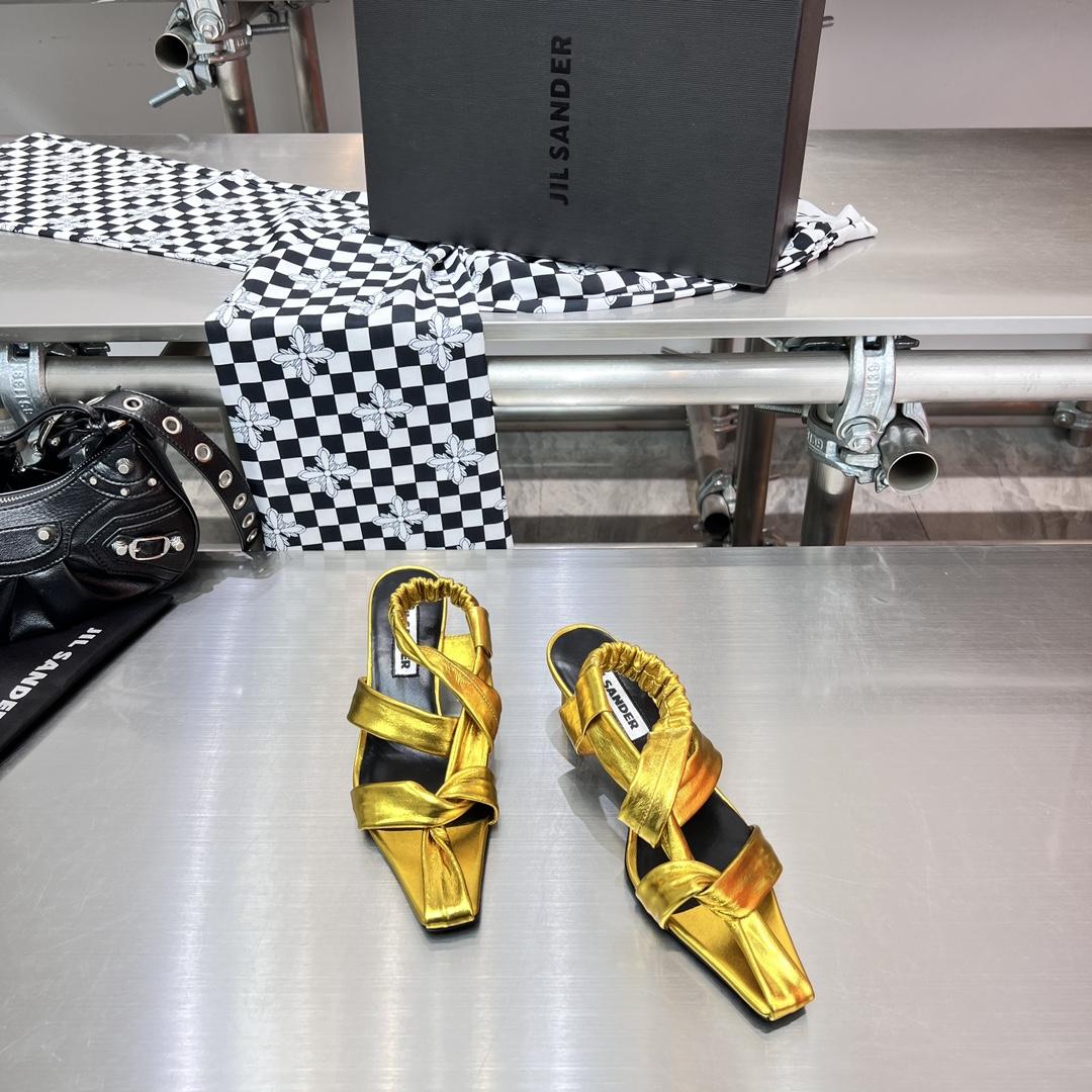 JIl Sander High-Heeled Leather Sandals  - DopestKickz