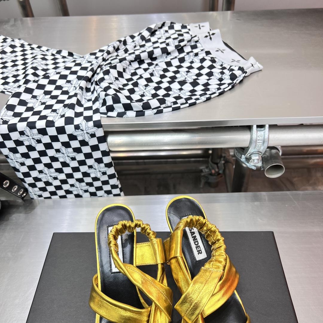 JIl Sander High-Heeled Leather Sandals  - DopestKickz