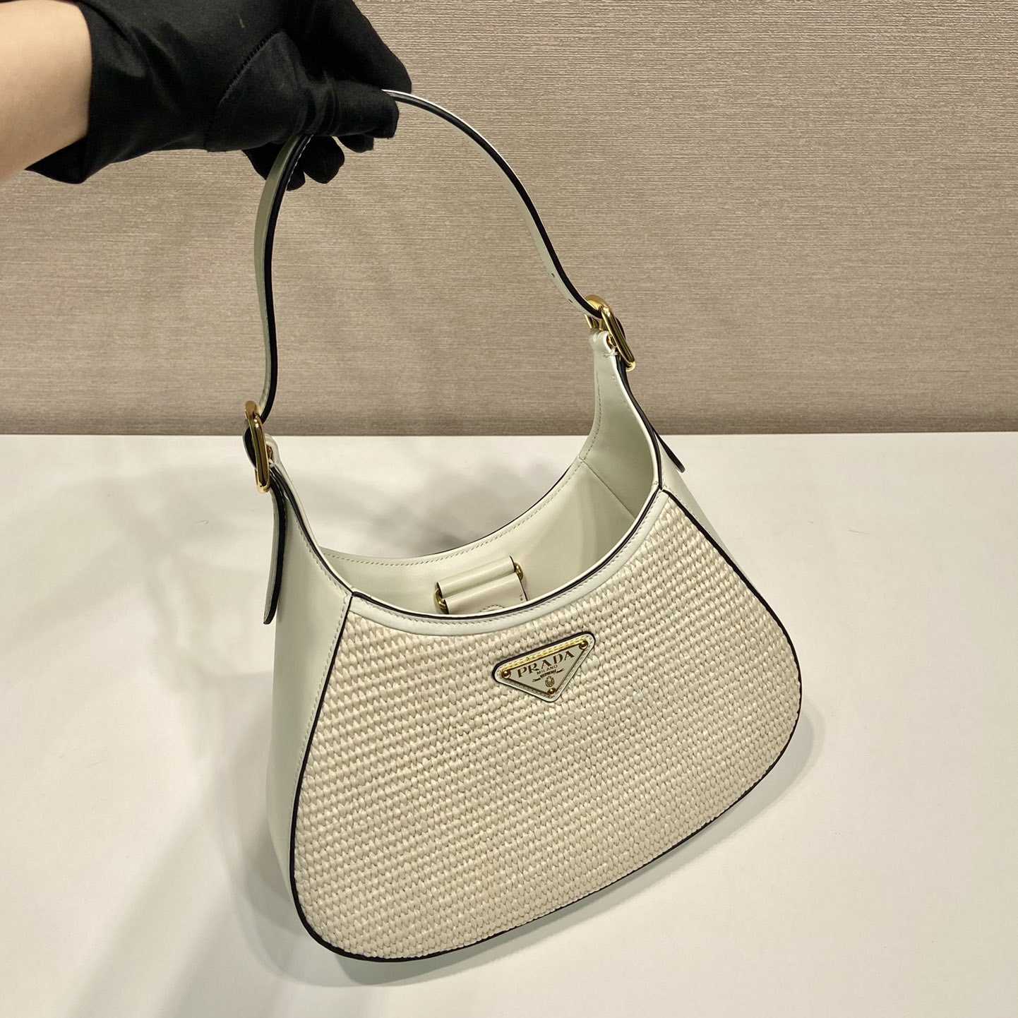 Prada Fabric And Leather Shoulder Bag - DopestKickz