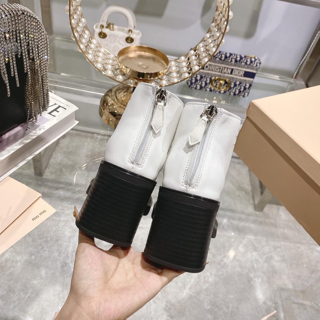 Miu Miu Leather Thong Booties - DopestKickz