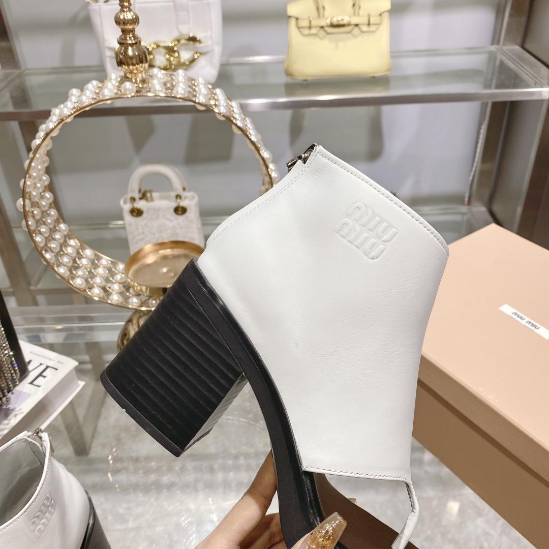 Miu Miu Leather Thong Booties - DopestKickz