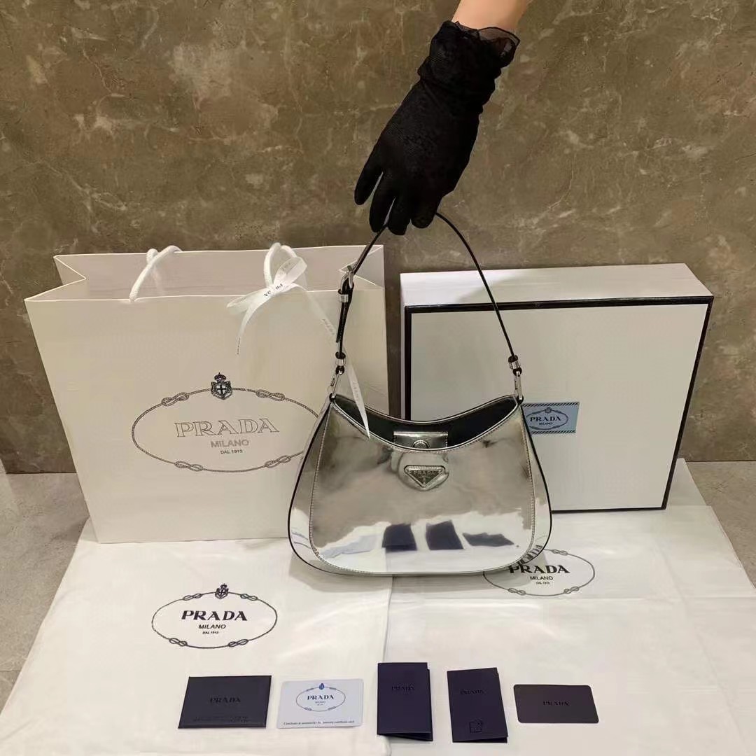 Prada Cleo Brushed Leather Shoulder Bag - DopestKickz