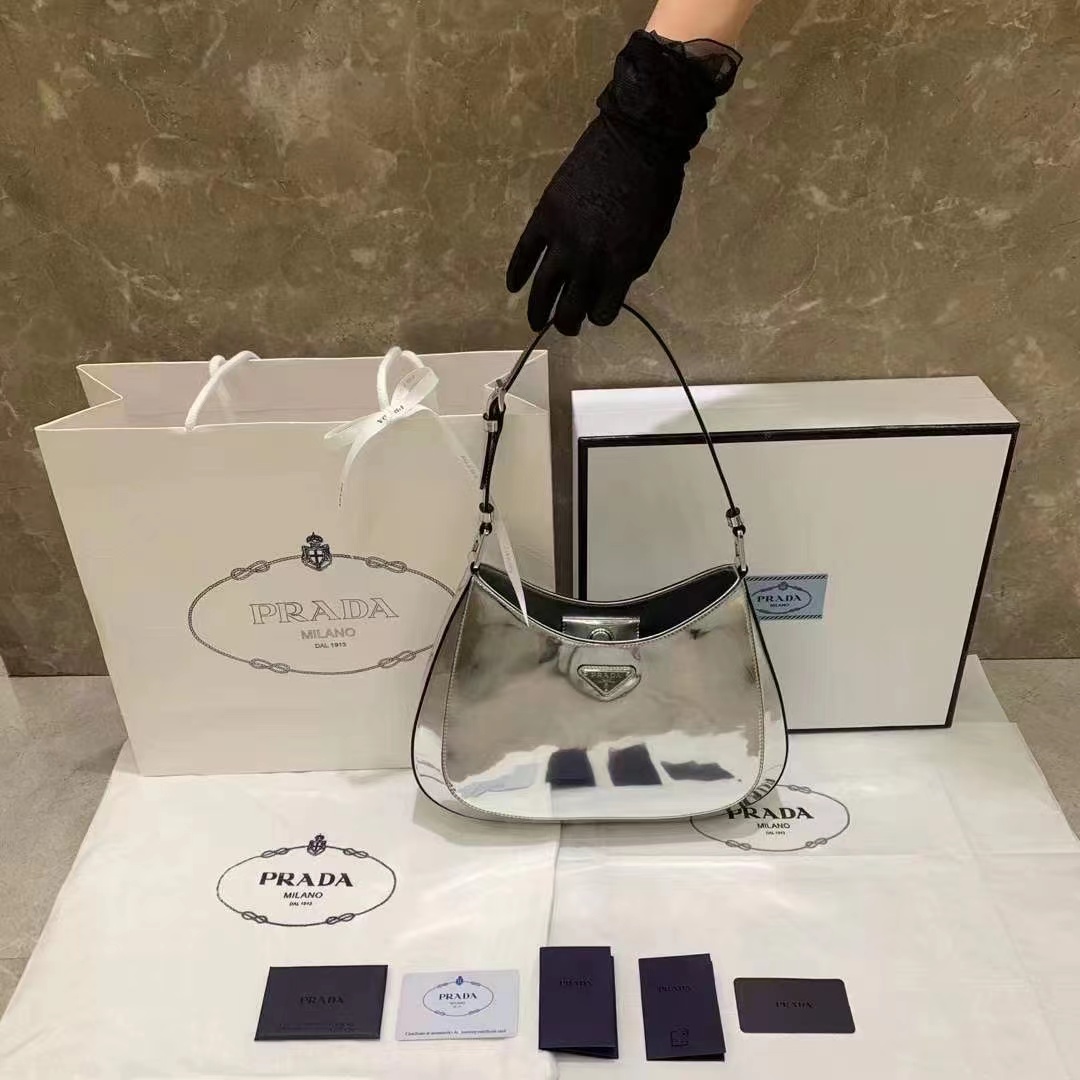 Prada Cleo Brushed Leather Shoulder Bag - DopestKickz