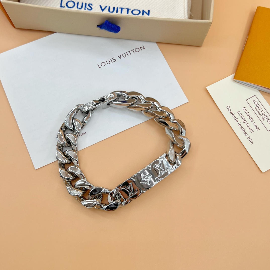 Louis Vuitton Monogram Chain Bracelet   M00855 - DopestKickz