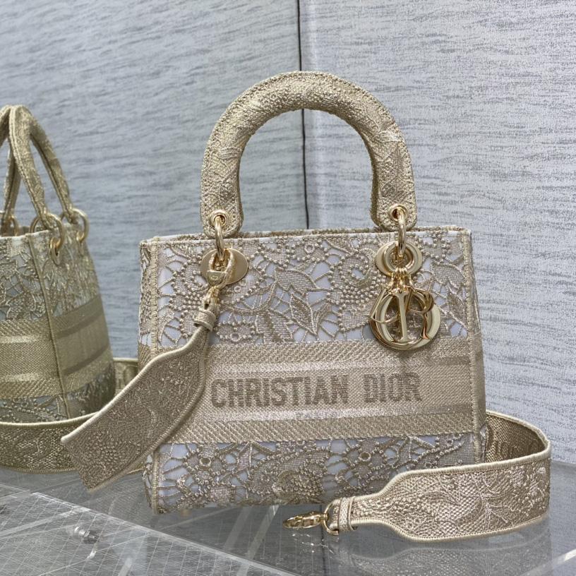 Dior Medium Dior Or Lady D-lite Bag - DopestKickz