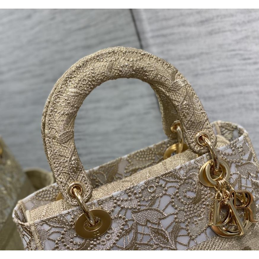 Dior Medium Dior Or Lady D-lite Bag - DopestKickz