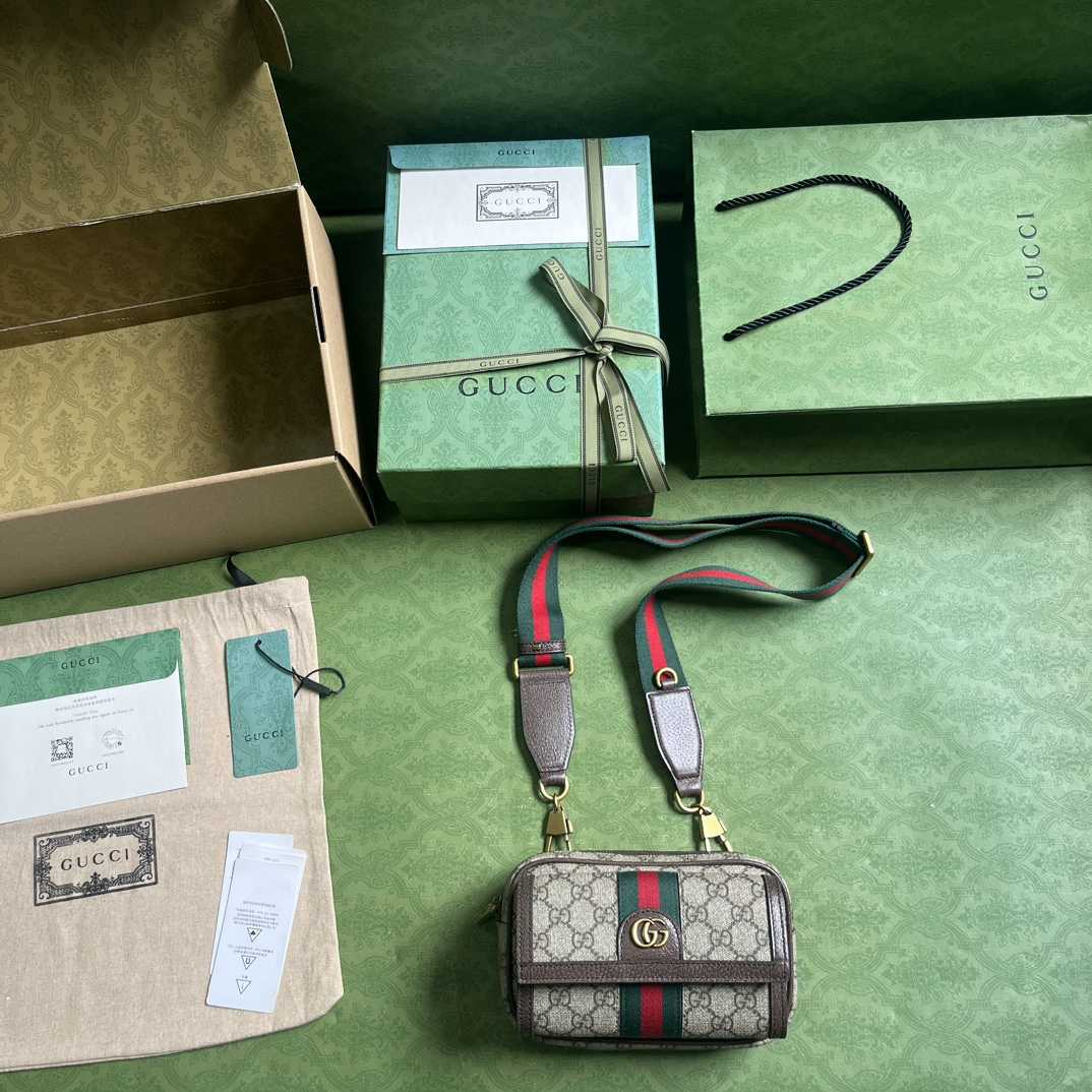 Gucci Ophidia GG Mini Bag(20-12.5-9cm)    - DopestKickz