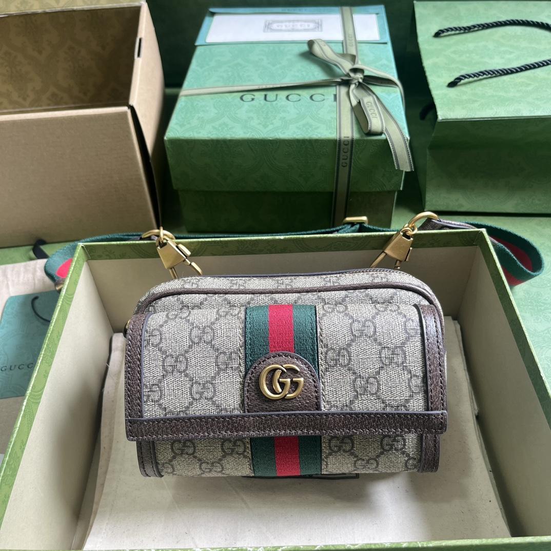 Gucci Ophidia GG Mini Bag(20-12.5-9cm)    - DopestKickz