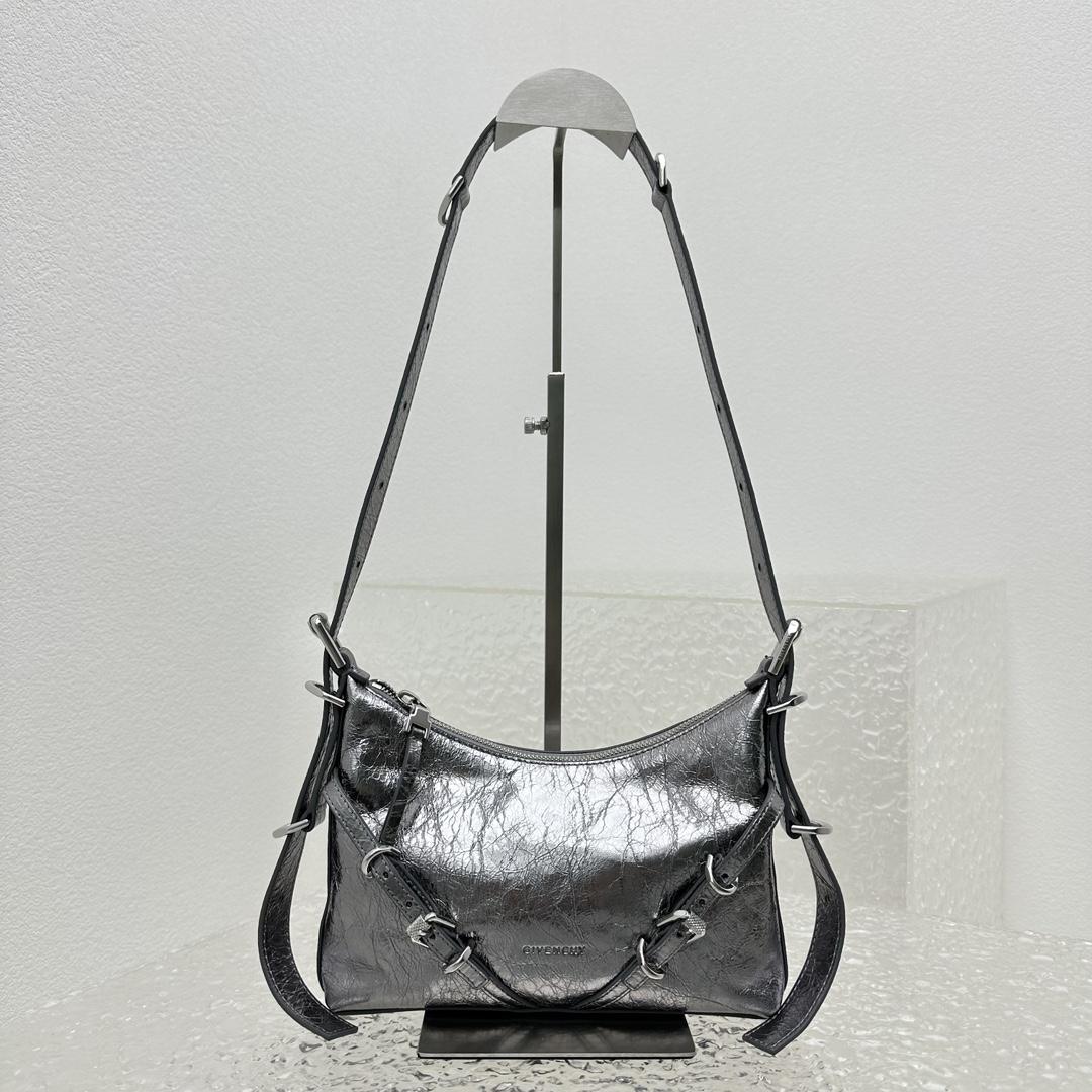 Givenchy Mini Voyou Bag In Laminated Leather (18X24x3.5cm) - DopestKickz