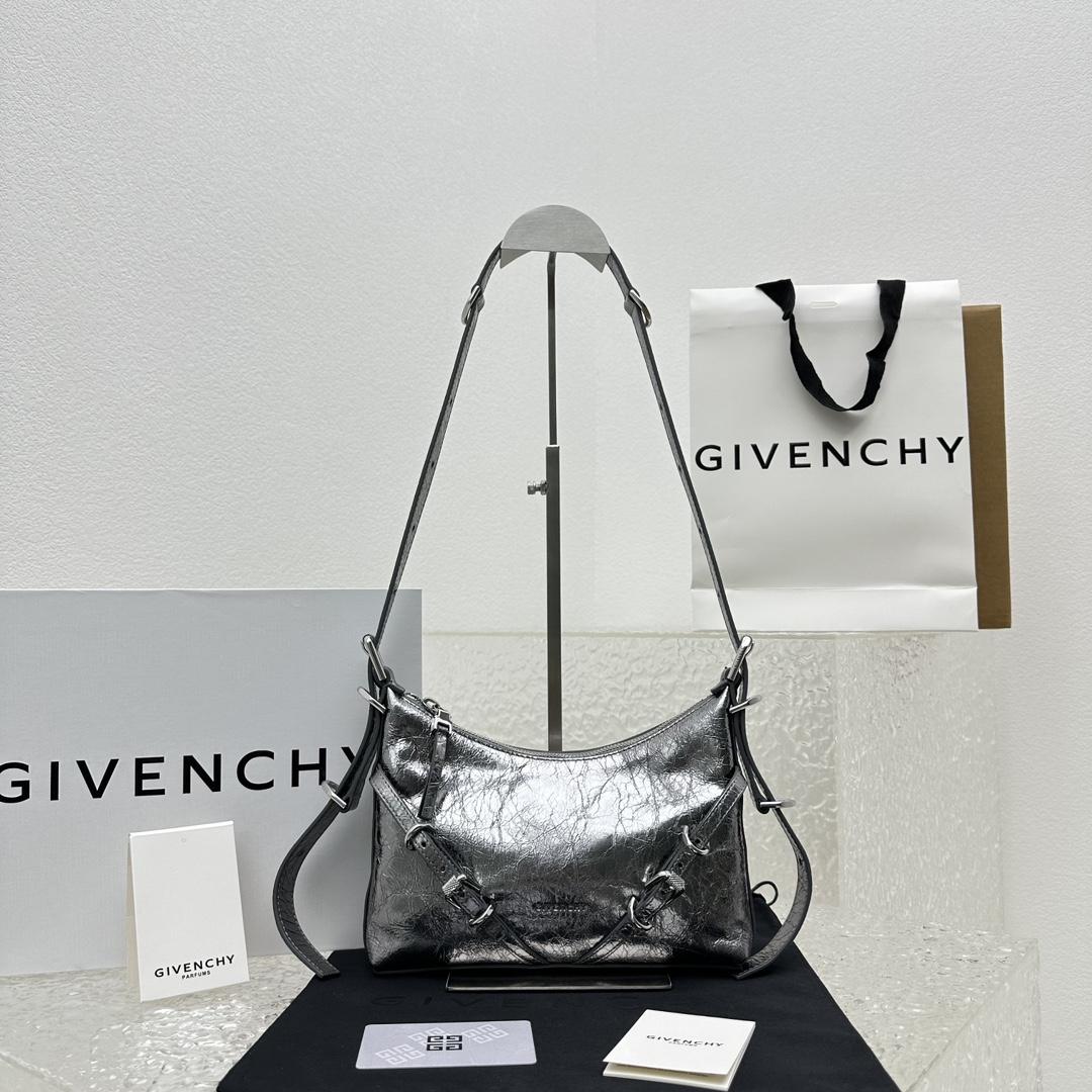 Givenchy Mini Voyou Bag In Laminated Leather (18X24x3.5cm) - DopestKickz