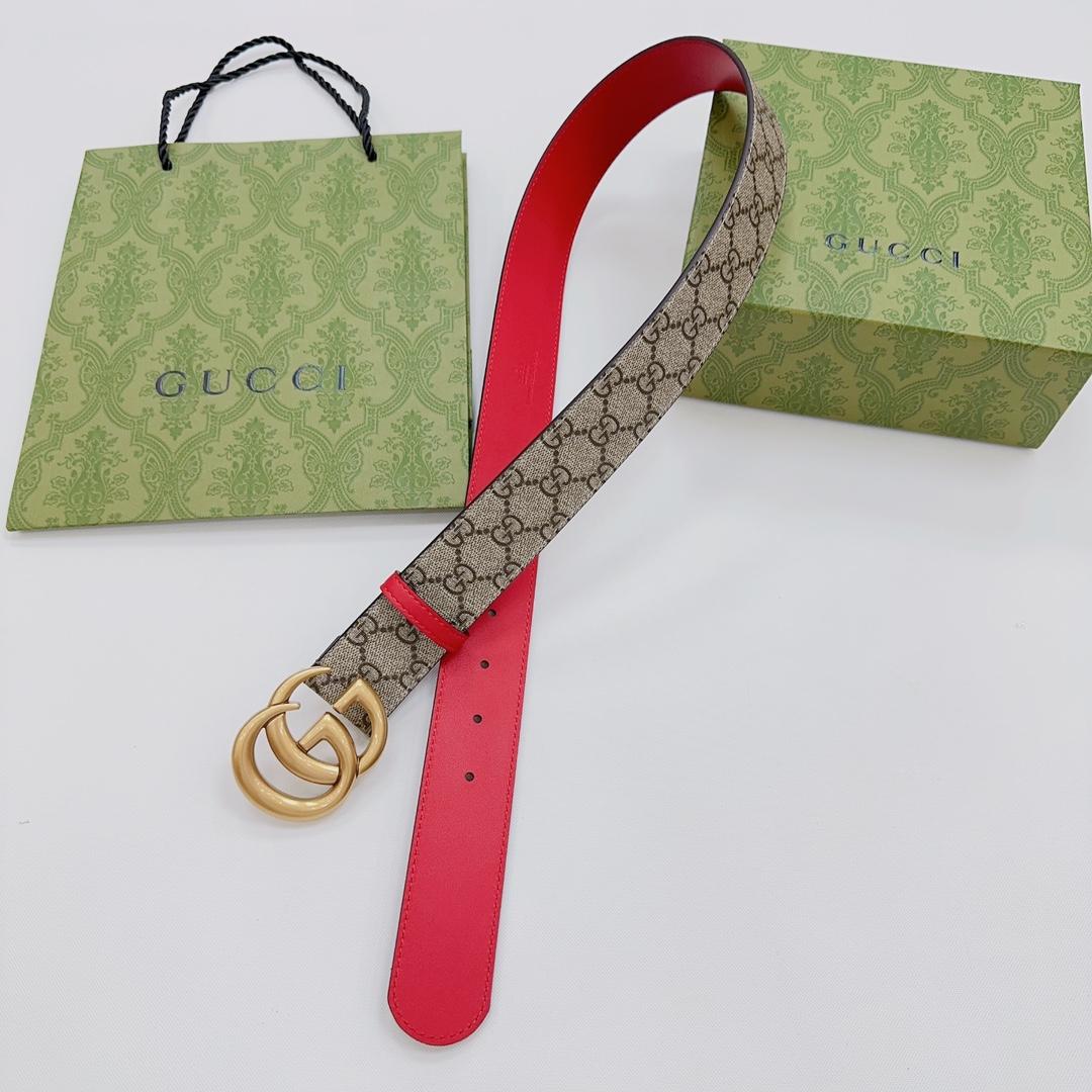 Gucci GG Marmont Reversible Belt - DopestKickz