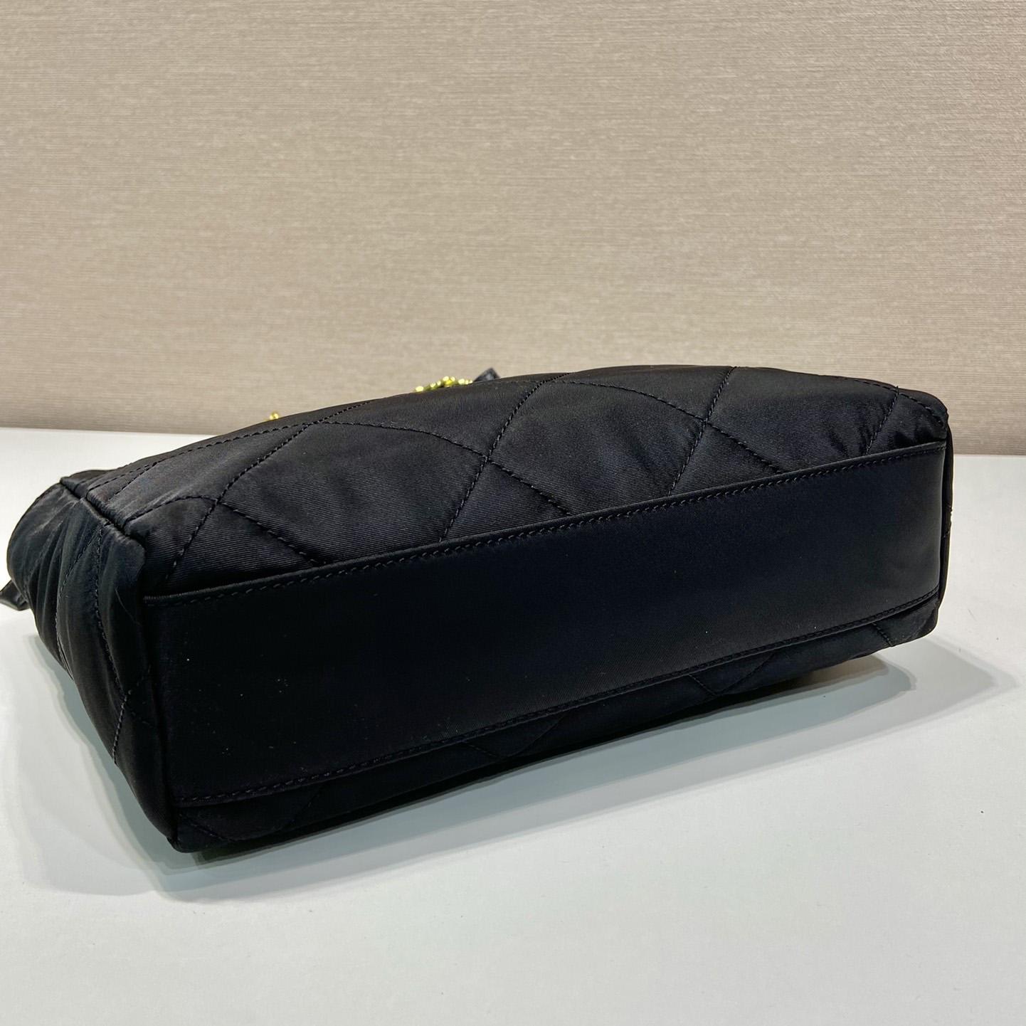 Prada Nylon Tessuto Impuntu Quilted Shoulder Bag Black (25-24-5cm) - DopestKickz