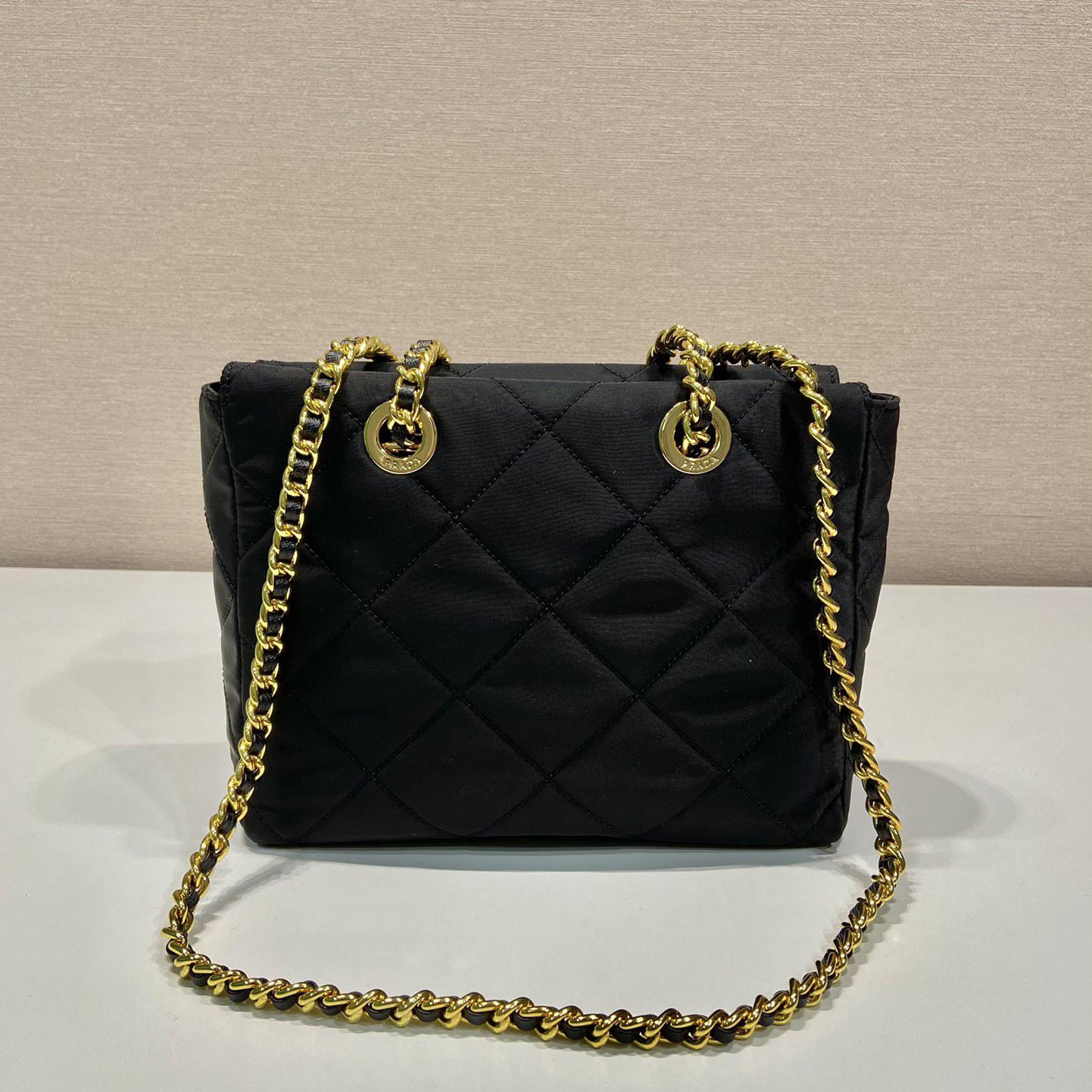 Prada Nylon Tessuto Impuntu Quilted Shoulder Bag Black (25-24-5cm) - DopestKickz