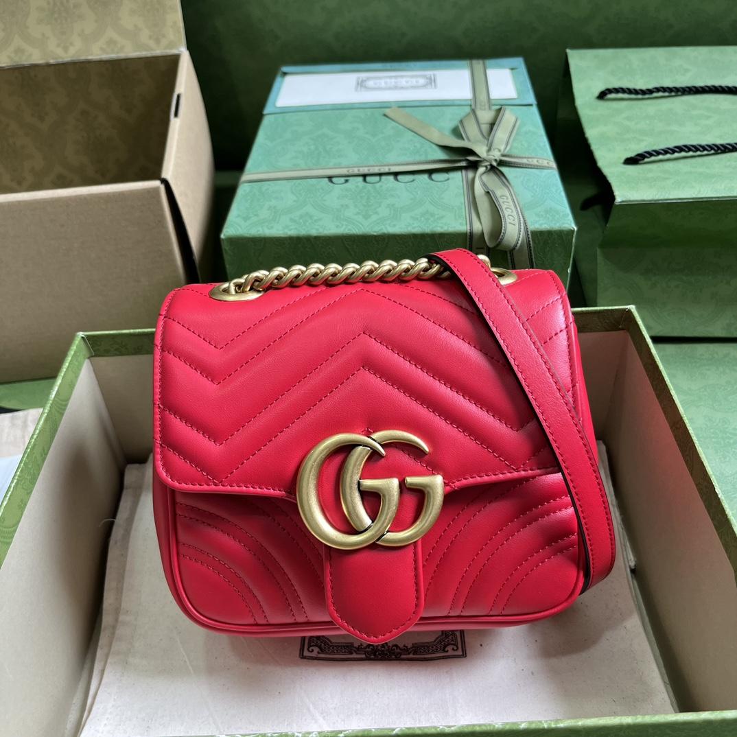 Gucci GG Marmont Mini Shoulder Bag(18-15-8cm) - DopestKickz