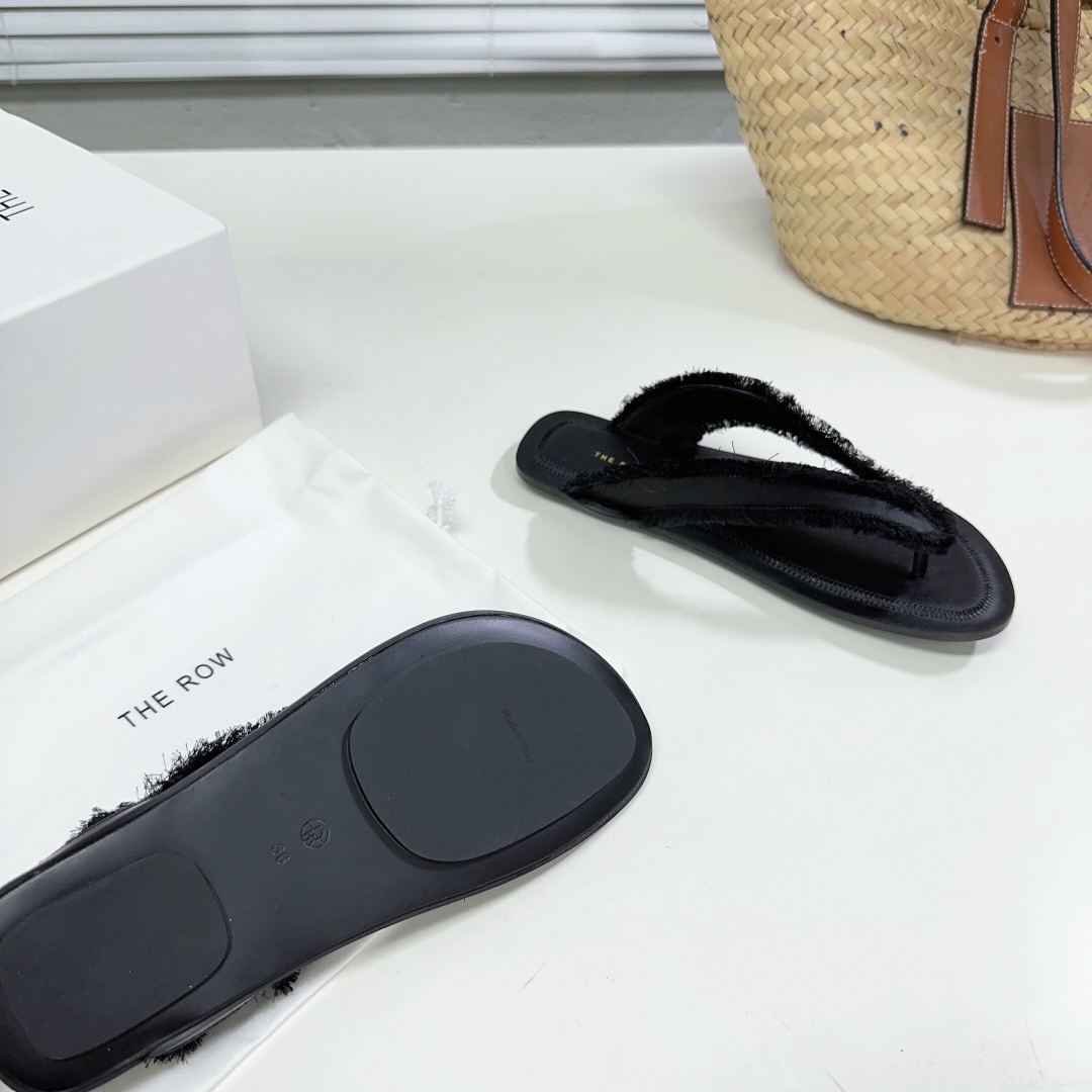 The Row Women's Fray Slingback Thong Sandals - DopestKickz